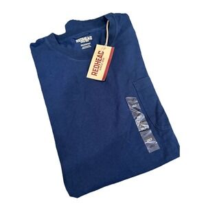 Red Head Brand Co. Men's XLT Long Sleeve‎ Pocket T Shirt Blue 2XLT
